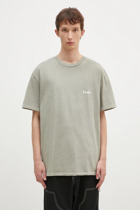 Bavlnené tričko KSUBI All Day Biggie pánske, zelená farba, s potlačou, MPF24TE027