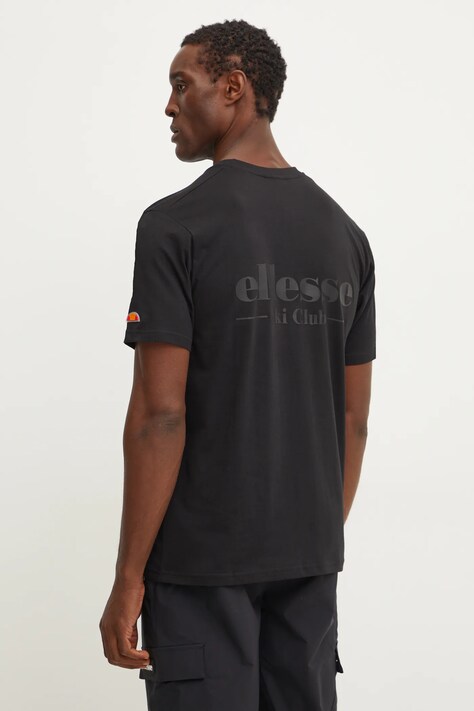 Ellesse tricou din bumbac CONDENA barbati, culoarea negru, cu imprimeu, SHX20960