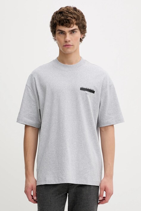 AllSaints футболка оверсайз чоловіча бавовняна REDACT SS CREW — AW24-TSM1PJ, сірий — фото 3