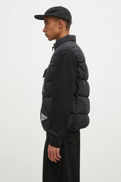 Brezrokavnik s puhom Gramicci Patchwork Wind Tee moški, črna barva, GUJ4.F3001.M