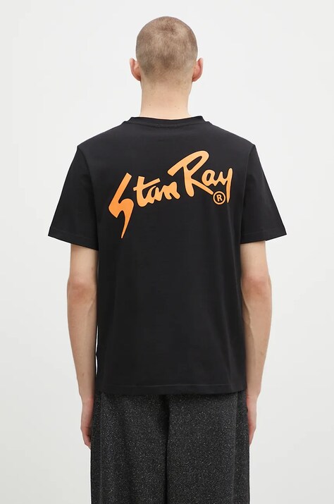Памучна тениска Stan Ray в черно с принт AW2400118