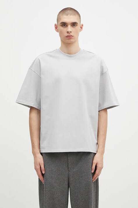 Бавовняна футболка Alpha Industries Heavy T UV чоловіча колір сірий однотонна 146503UVF
