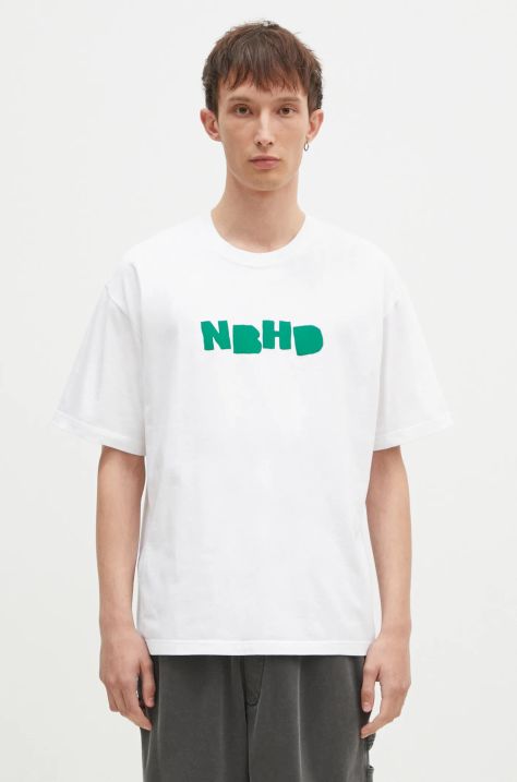 Памучна тениска NEIGHBORHOOD Tee SS-7 в бяло с принт 242PCNH.ST07