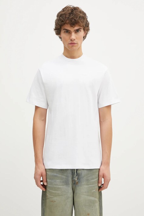 Butter Goods t-shirt bawełniany Basic Tee męski kolor biały gładki BG243110