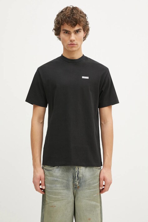 Butter Goods t-shirt bawełniany Basic Tee męski kolor czarny gładki BG243110
