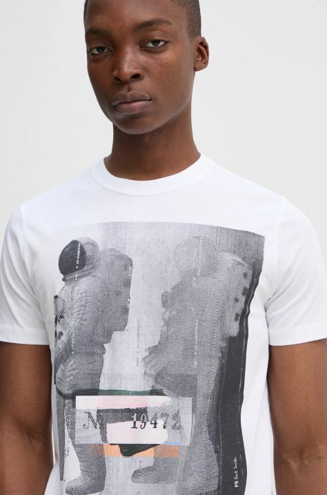 PS Paul Smith t-shirt in cotone uomo colore bianco M2R.010R.PP5086