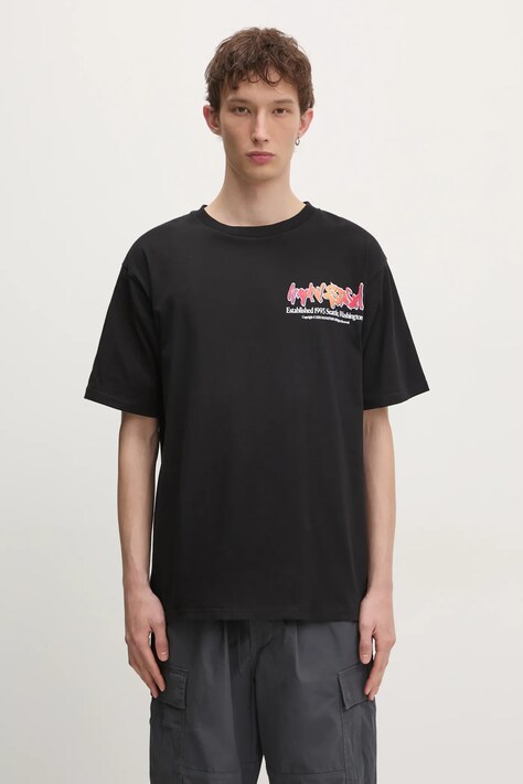 Manastash tricou din bumbac Citee Paint Logo barbati, culoarea negru, cu imprimeu, 7924234004