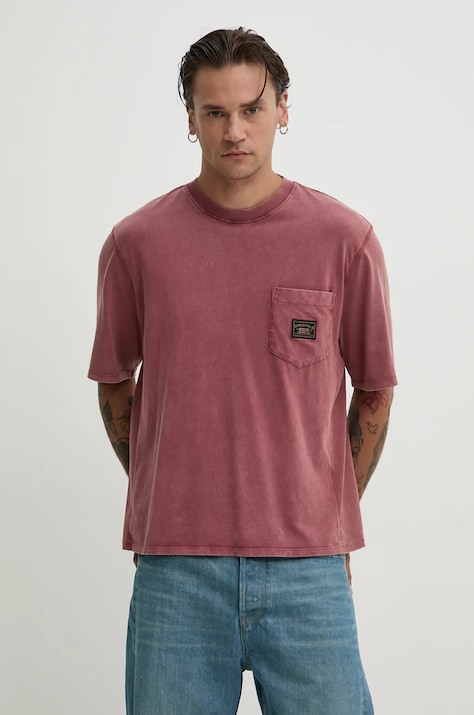 Guess Originals tricou din bumbac culoarea roz, neted, M4BI57 K8FQ4