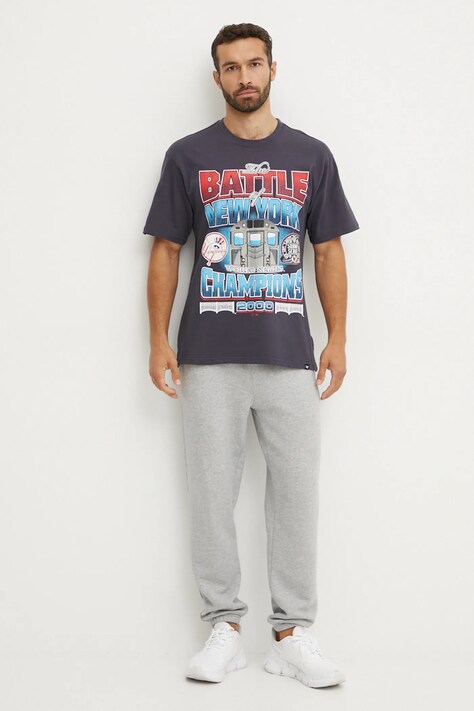 Бавовняна футболка 47 brand MLB New York Yankees — AW24-TSU03N, темно-синій — фото 4