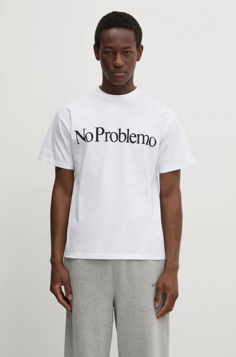 No Problemo tricou din bumbac SS Tee culoarea alb, cu imprimeu, NP60002.02