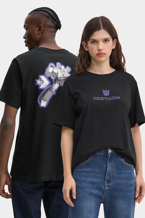 Converse tricou din bumbac x Transformers culoarea negru, cu imprimeu, 10027822-A01