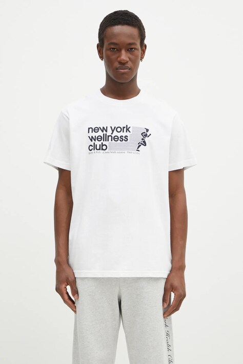 Sporty & Rich t-shirt in cotone USA Wellness Club colore bianco TO043506128WH01