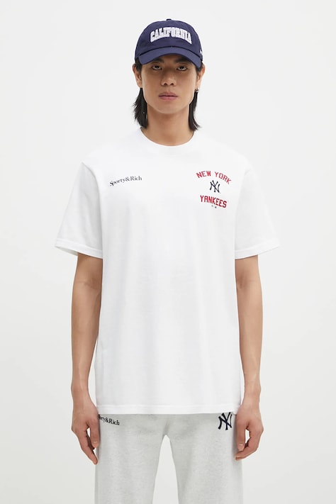Sporty & Rich t-shirt in cotone Home Run colore bianco TO043505300WH01