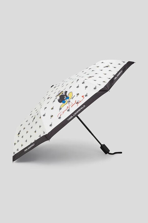 Karl Lagerfeld umbrela KL X DISNEY culoarea alb, A3W50096