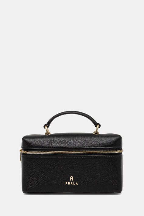 Furla torebka skórzana kolor czarny WE00625.HSF000.O6000