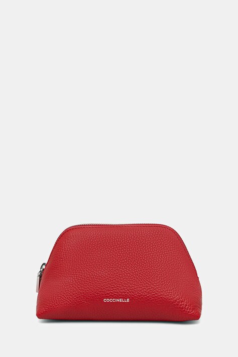 Coccinelle kosmetyczka skórzana kolor czerwony E5.TMF.25.01.01