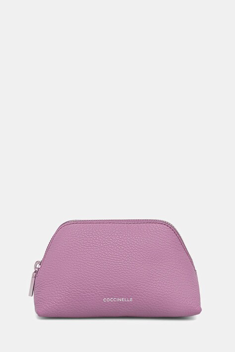 Coccinelle kosmetyczka skórzana kolor fioletowy E5.TMF.25.02.01