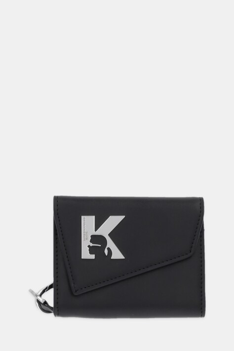 Karl Lagerfeld Jeans portfel skórzany damski kolor czarny A4W30164
