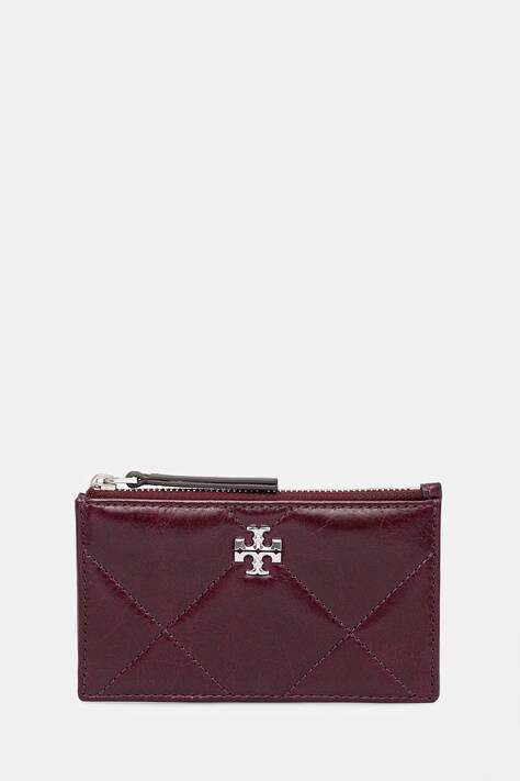 Tory Burch portfel skórzany Kira Diamond Quilt damski kolor czerwony 174398.500