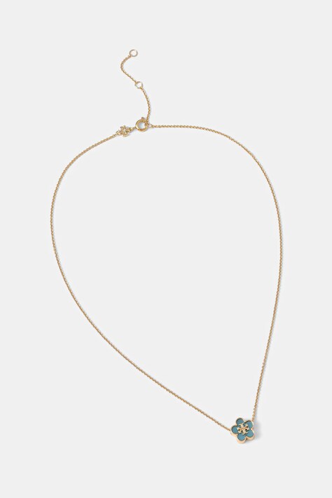 Tory Burch naszyjnik pozłacany Kira Flower Pendant 158996.702