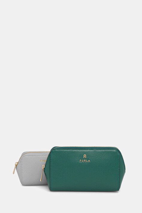 Кожаная косметичка Furla 2 шт цвет зелёный WE00453.ARE000.4348S