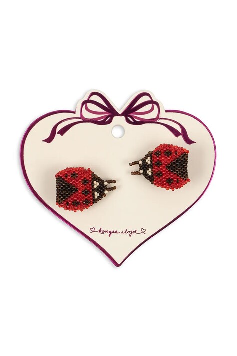 Фиби за коса Konges Sløjd 2 PACK LADYBUG BEADED HAIR CLIP KS103643