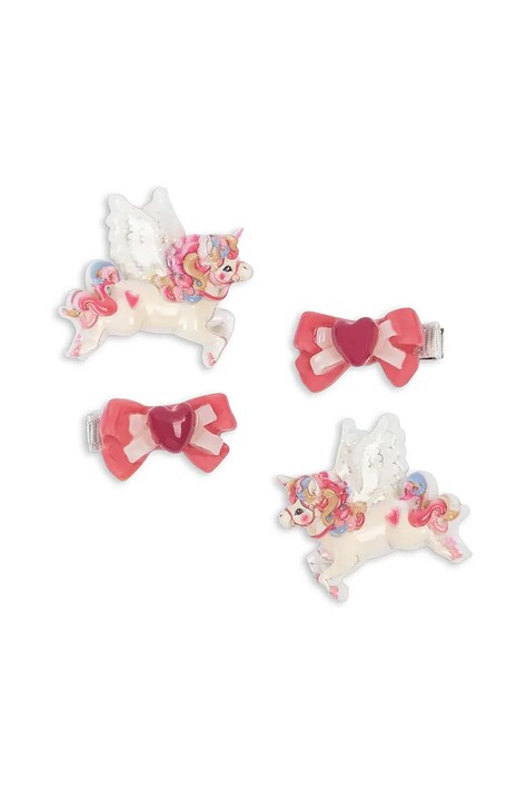 Otroška sponka za lase Konges Sløjd 4 PACK UNICORN BOW HAIR CLIP KS103662