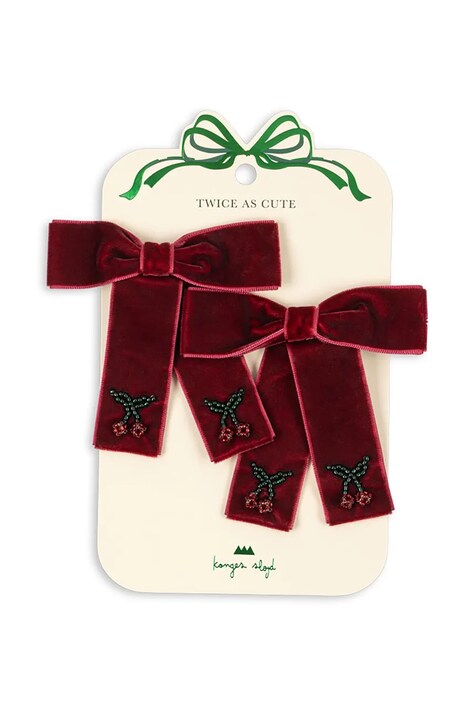 Konges Sløjd spinki do włosów dziecięce 2 PACK JULIETTE BOW HAIR CLIP 2-pack KS104175