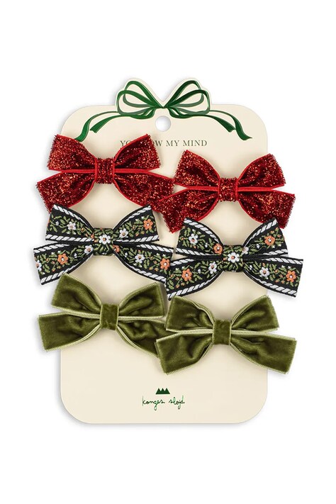 Konges Sløjd agrafe de pâr copii 6 PACK MICKI BOW HAIR CLIPS KS104188