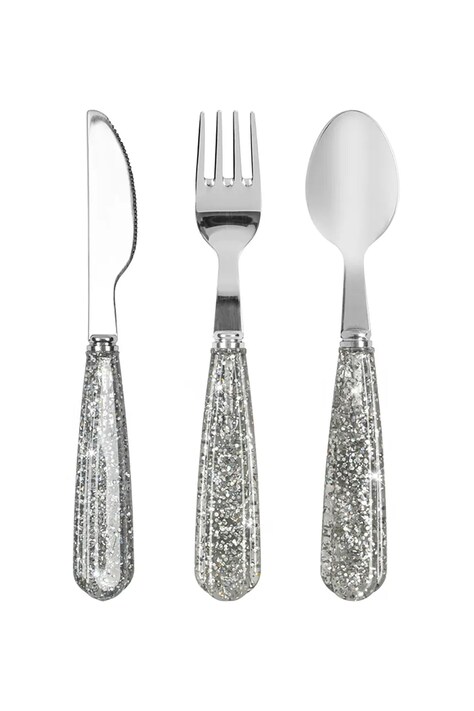 Komplet otroškega jedilnega pribora Konges Sløjd SPARKLY CUTLERY 3-pack KS103984