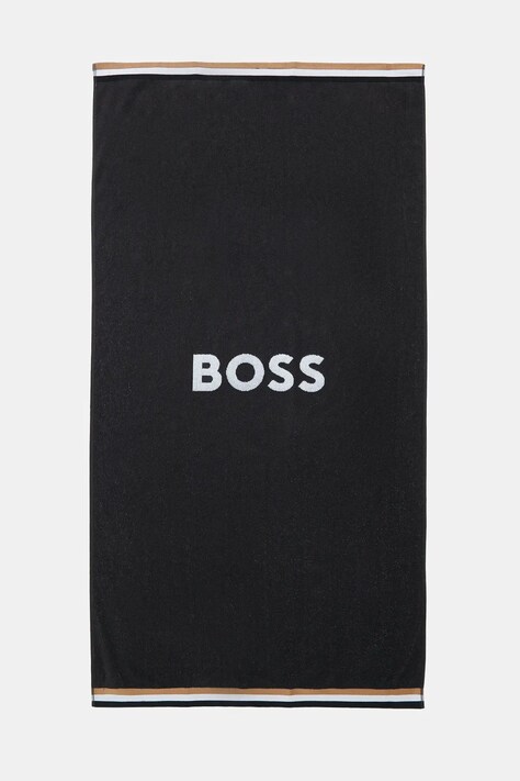 BOSS ręcznik bawełniany kolor szary 50544840