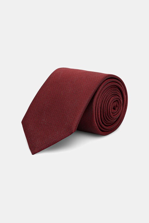 BOSS krawat z jedwabiem kolor czerwony 50544596