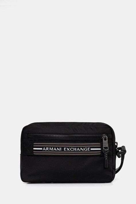 Armani Exchange kosmetyczka kolor czarny XM001607 AF17206