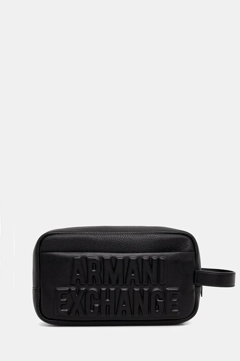 Armani Exchange kosmetyczka kolor czarny XM002005 AF17211