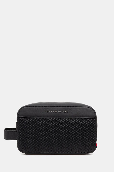 Tommy Hilfiger portfard culoarea negru, AM0AM13838