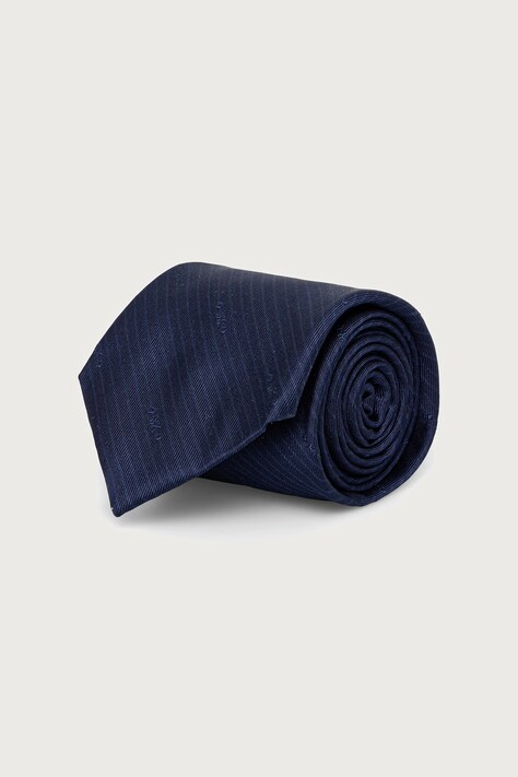 Michael Kors Krawat męski jedwabny granatowy MK0DT00194