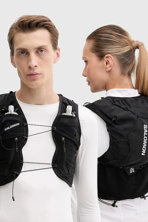 Salomon vestă de alergare culoarea negru, LC2464100