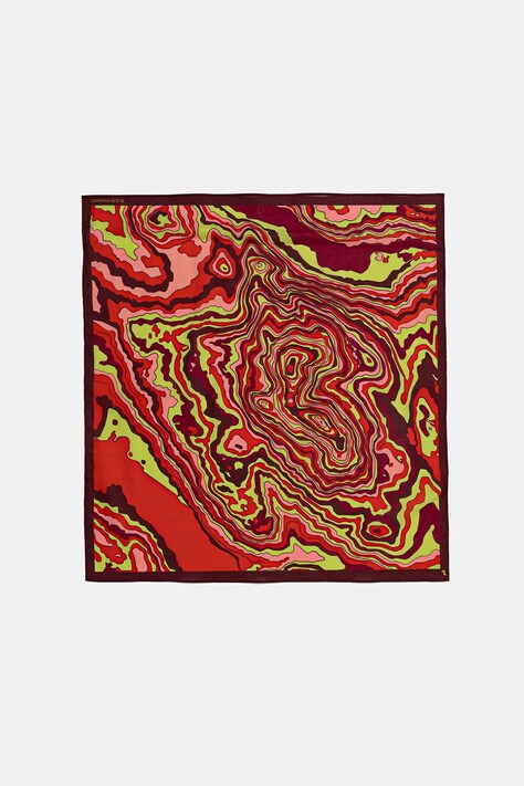 Peak Performance pamut sál narancssárga, mintás, G79389