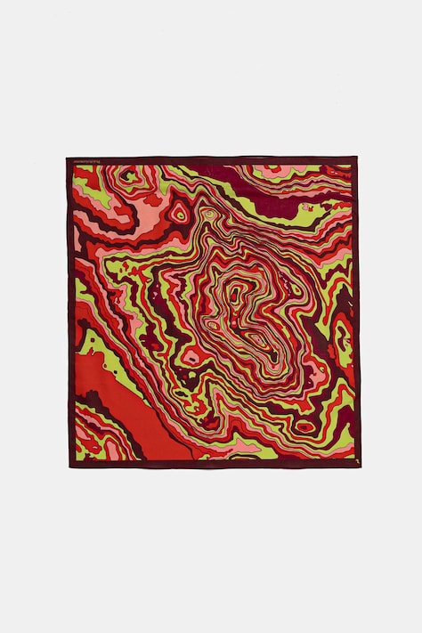 Peak Performance pamut sál narancssárga, mintás, G79389