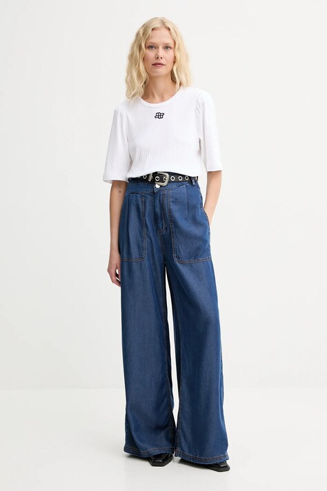 Бавовняна футболка MUNTHE PARSA — AW25-BDD00W, білий — фото 2