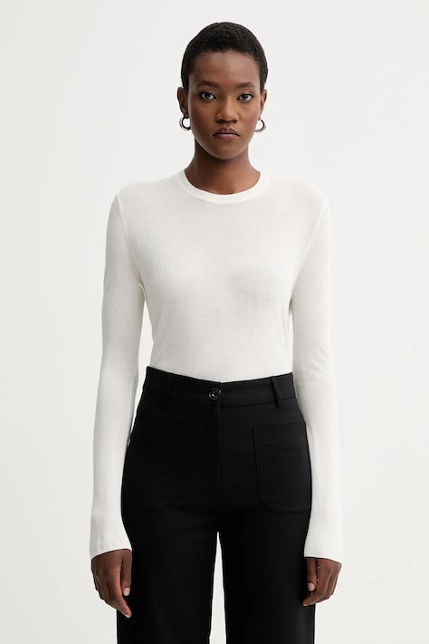 Calvin Klein pulóver könnyű, bézs, LV044C339G