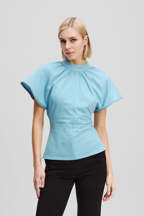 Karl Lagerfeld t-shirt in cotone donna colore blu A3W17012
