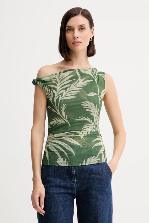 Halenka Guess MIRIN dámská, zelená barva, vzorovaná, W5YP30 KBAH2