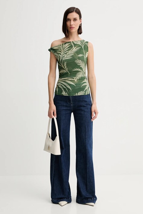 Guess bluză MIRIN culoarea verde, cu imprimeu, W5YP30 KBAH2