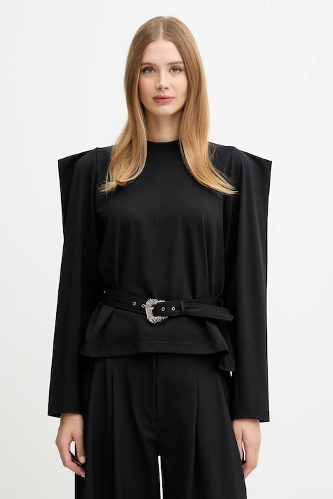 Versace Jeans Couture longsleeve culoarea negru, 79HAH600 J0089