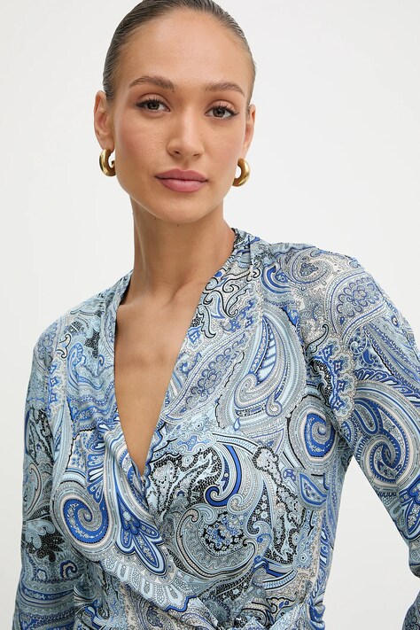 Блузка Marciano by Guess ALANIS — AW25-BDD05Y, блакитний — фото 4