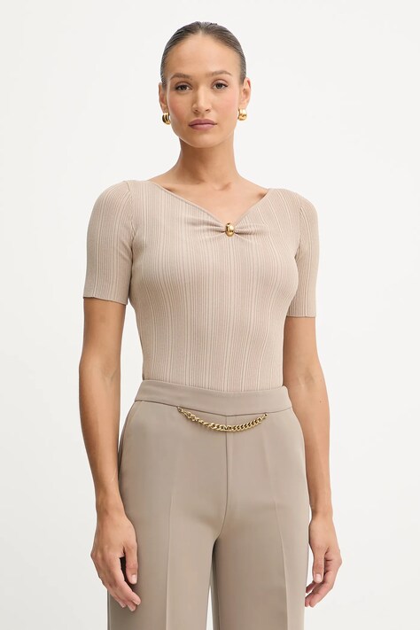 Μπλουζάκι Marciano Guess KATHLEEN χρώμα: μπεζ, 5YGR02 5875Z