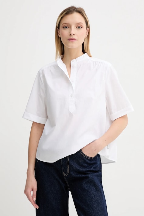 Marc O'Polo camicetta in cotone donna colore bianco 5000006442