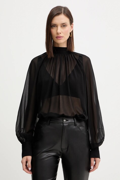 Μπλουζάκι Guess AUDRINE χρώμα: μαύρο, W5BH84 W3022