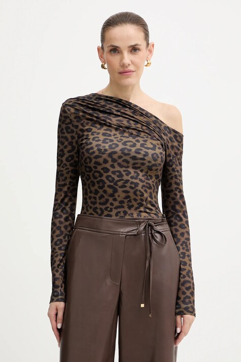 Guess longsleeve ANITA damski kolor brązowy W5BP08 K1492